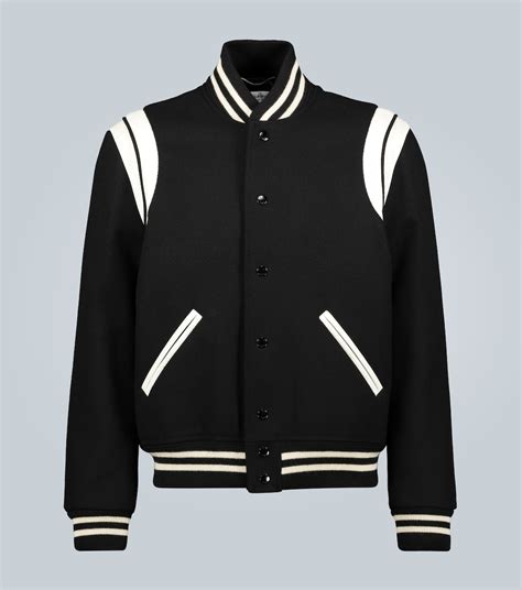 ysl lederjacke herren|YSL teddy jackets for men.